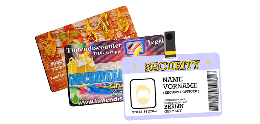 Kartendruckerei Security Cards Mitarbeiterausweise Tintendiscounter Tidis Tegel